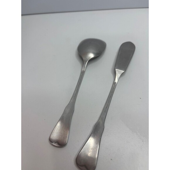 Oneida Community PATRICK HENRY Stainless Flatware Sugar Spoon Butter Knife Lot 2 - Picture 2 of 3